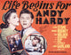 Life Begins For Andy Hardy Movie Poster Print featuring Judy Garland & Mickey Rooney