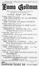 Emma Goldman Lecture Series Handbill Poster Print (1919) by Granger Collection
