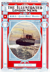 Cunard Queen Mary Ocean Liner Poster Print - Vintage Cover Art