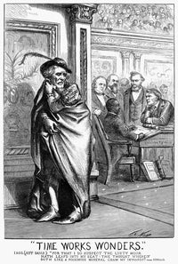 Hiram Revels Cartoon Print by Thomas Nast - Historical Artwork
