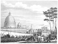 French Army Enters Rome, 1798 - Line Engraving Print by Granger Collection