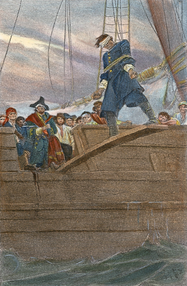 Pirates Walking the Plank Fine Art Print - Engraving by Howard Pyle