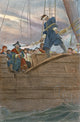 Pirates Walking the Plank Fine Art Print - Engraving by Howard Pyle