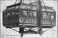 Commuter Elevator Car Fine Art Print - 1891 Wood Engraving