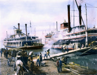 Mississippi Steamboat Landing Fine Art Print - 1906 | Posterazzi