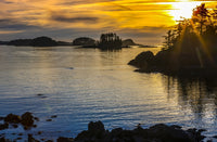 Winter Sunset Over Crescent Bay Fine Art Print by Amber Johnson