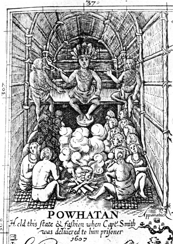 Powhatan Line Engraving Poster Print by Granger Collection