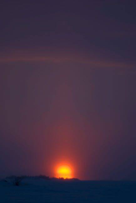 Sunset from Dettah Ice Road Fine Art Print by Yuichi Takasaka