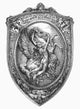 Perseus Taming Pegasus - French Renaissance Shield Engraving Poster Print