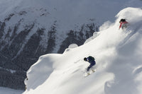 Snowboarding in Powder Snow Fine Art Print by Roland Hemmi