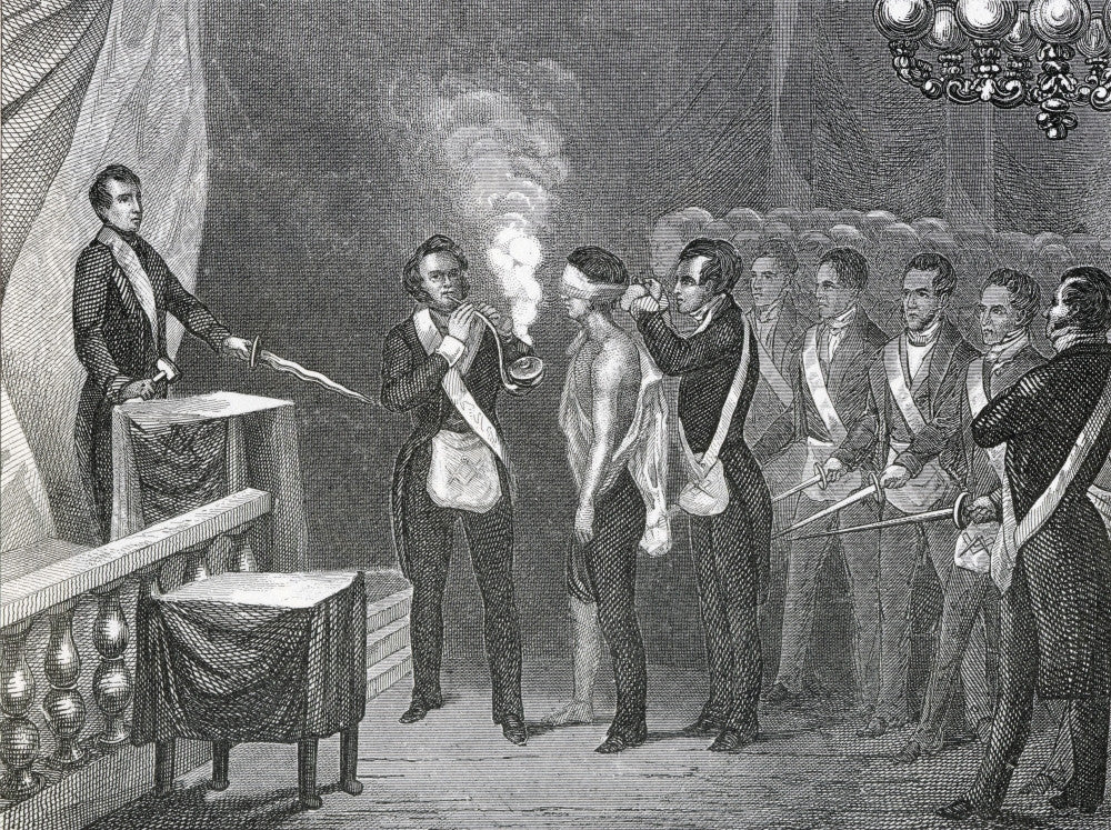 An Apprentice Is Initiated Into Freemasonry Fine Art Print