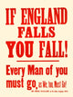 If England Falls You Fall! Sir Rider Haggard Poster Print - 1914