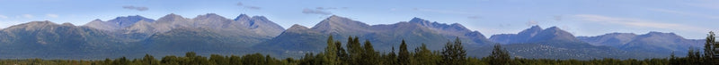 Panoramic Summer View of the Chugach Range Above Anchorage Fine Art Print
