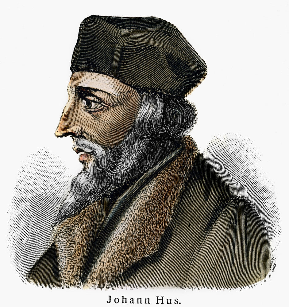 Jan Hus Fine Art Print - 19th Century German Engraving