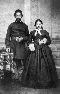 Civil War: Black Troops - Union Soldier with Wife Fine Art Print