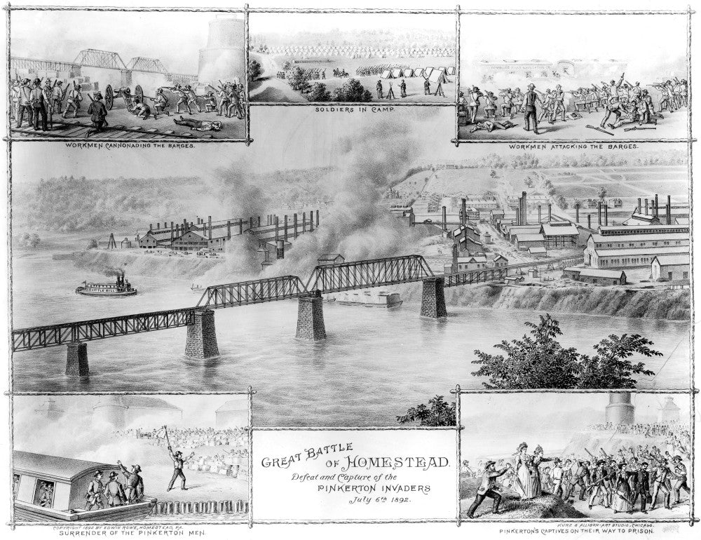 Homestead Strike 1892 Fine Art Print by Kurz & Allison