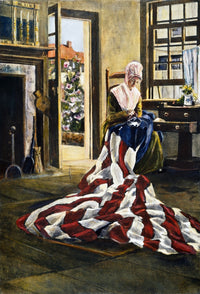 Betsy Ross Making the First American Flag Fine Art Print by Elisabeth Moore Hallowell