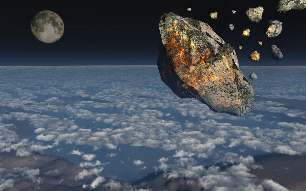 Asteroid Burning Up in Earth's Atmosphere Fine Art Print by Mark Stevenson