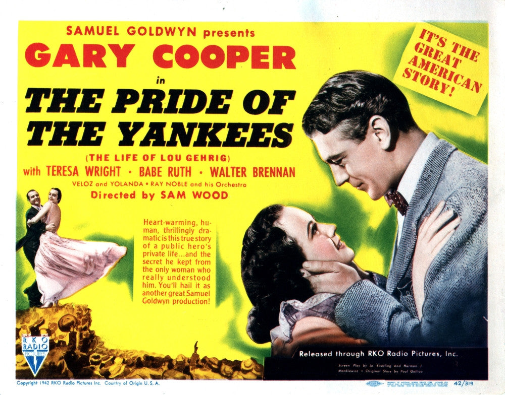 The Pride Of The Yankees Movie Poster Art Print