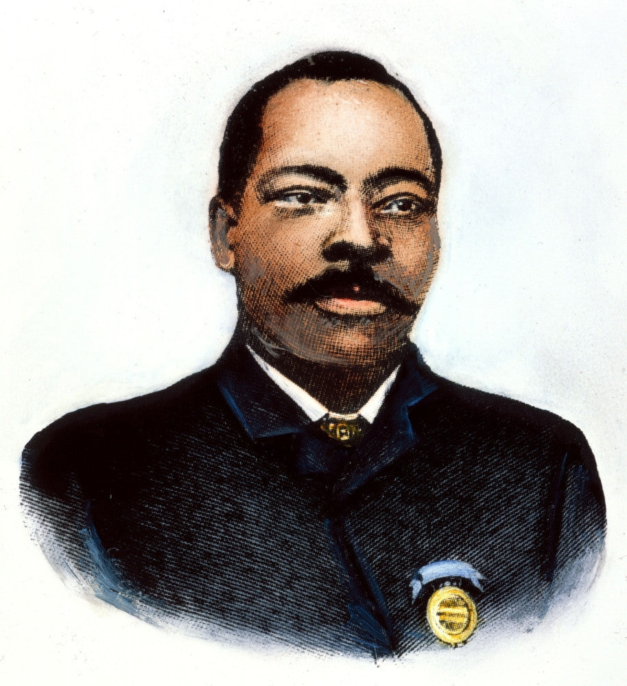 Granville T. Woods Engraving - 19th Century American Inventor Print by Granger Collection