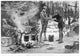 Camp: Christmas, 1885 - Frontiersmen Celebrating with Plum Pudding Engraving by A.B. Frost
