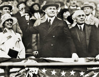 Calvin Coolidge Tossing the First Baseball - Vintage Photograph Print
