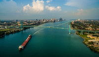 Stunning Elevated View of Ambassador Bridge Poster Print by Panoramic Images