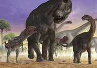 Mapusaurus Predators Isolating Sauropods Fine Art Print