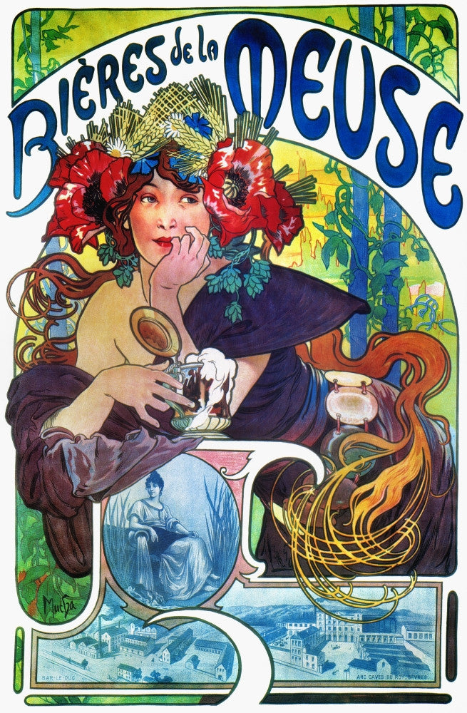 Beer Advertising Poster by Alphonse Mucha (C1897) | Granger Collection