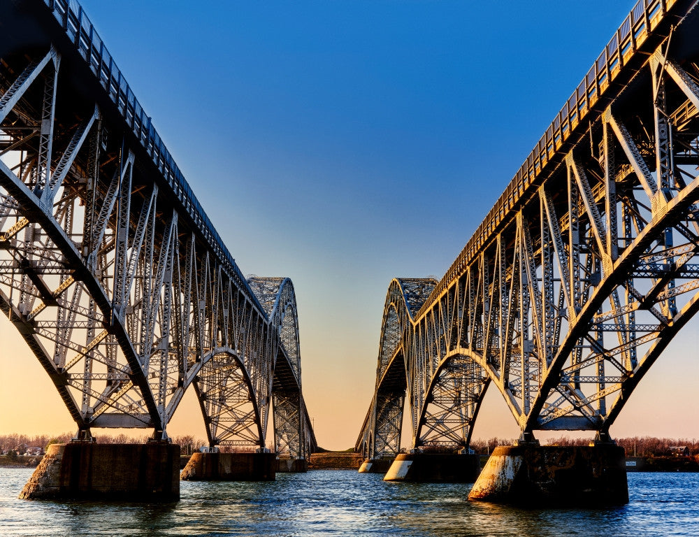 South Grand Island Bridge Fine Art Print by Panoramic Images