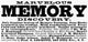 Memory Training Ad 1889 American Newspaper Print by Granger Collection