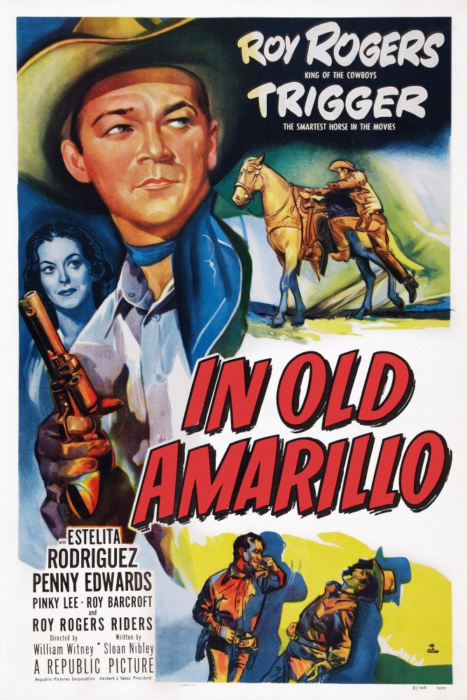 In Old Amarillo Movie Poster Fine Art Print - Roy Rogers