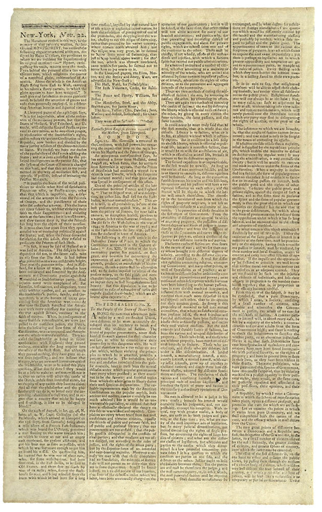Federalist No. 10 Poster Print - James Madison | Posterazzi