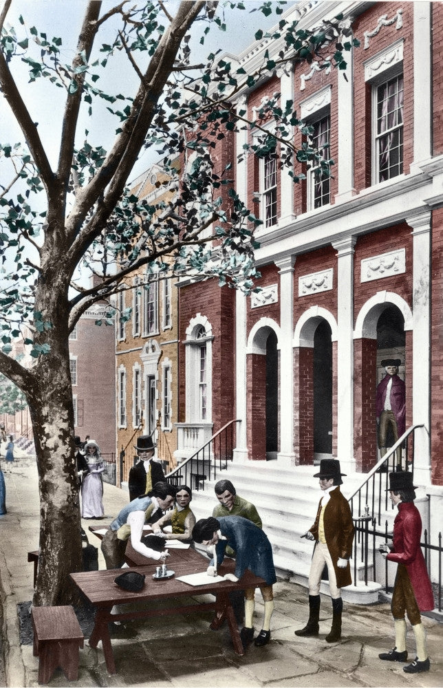 Founding of the New York Stock Exchange Fine Art Print by Granger Collection