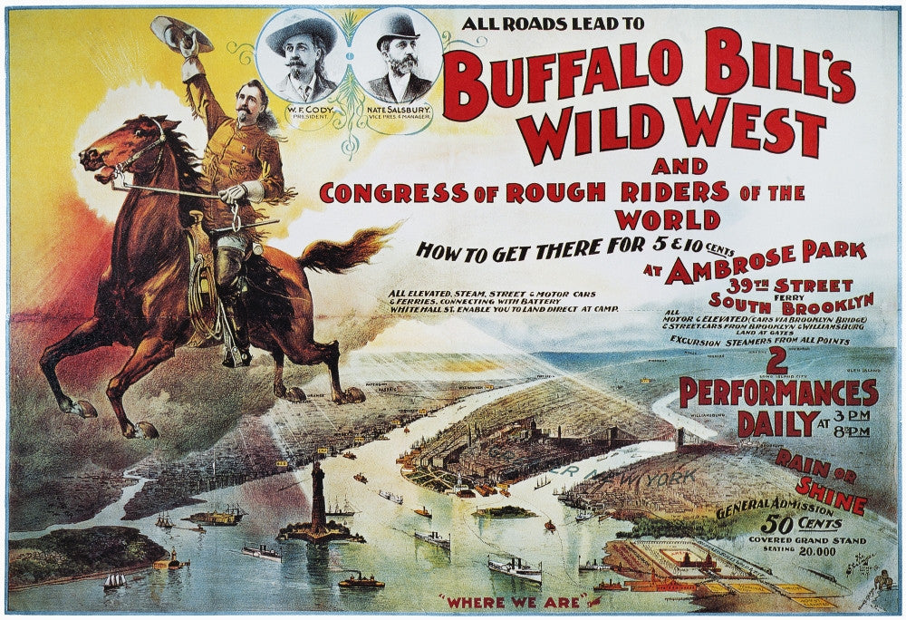 Buffalo Bill Cody's Wild West Show Poster Print (1894) by Granger Collection