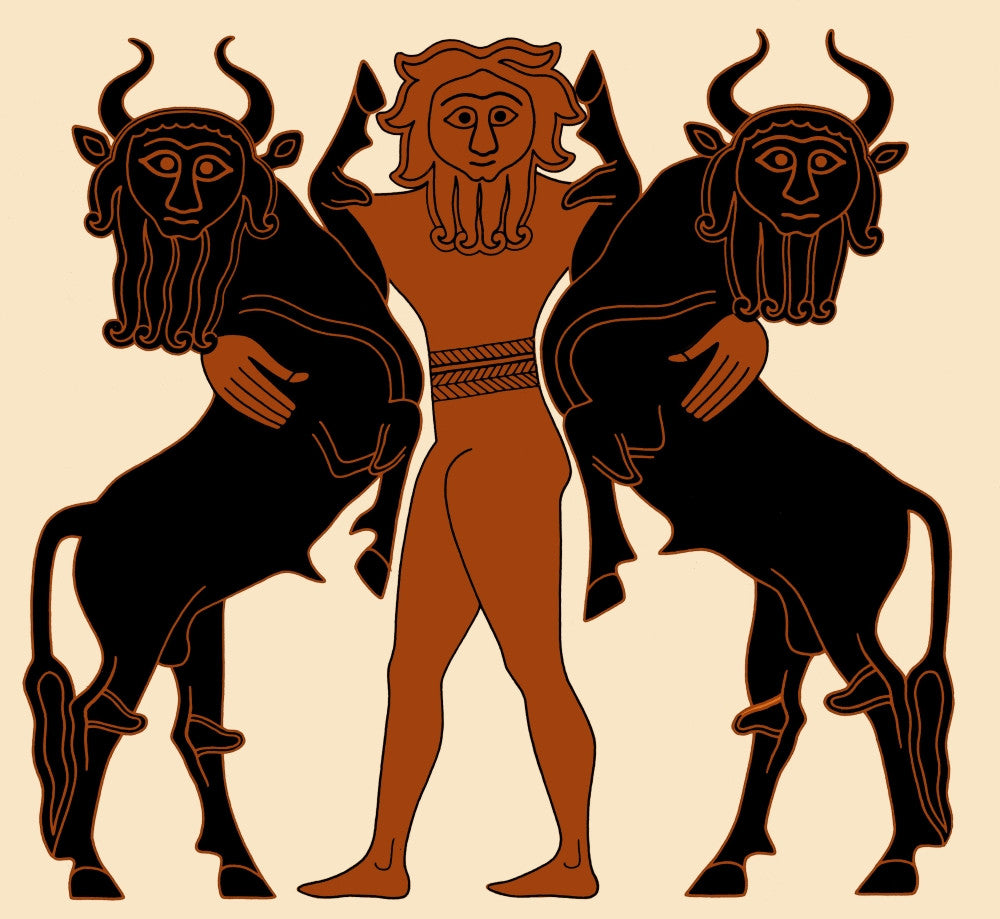 Gilgamesh Subduing Two Bulls Fine Art Print by Science Source