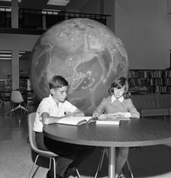 Students Reading in Library Fine Art Print - Various Sizes