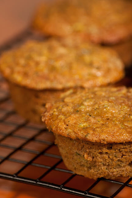 Freshly Baked Zucchini Muffins Fine Art Print by Janet Horton