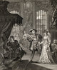 Henry VIII and Anne Boleyn Fine Art Print Engraved by T. Cooke