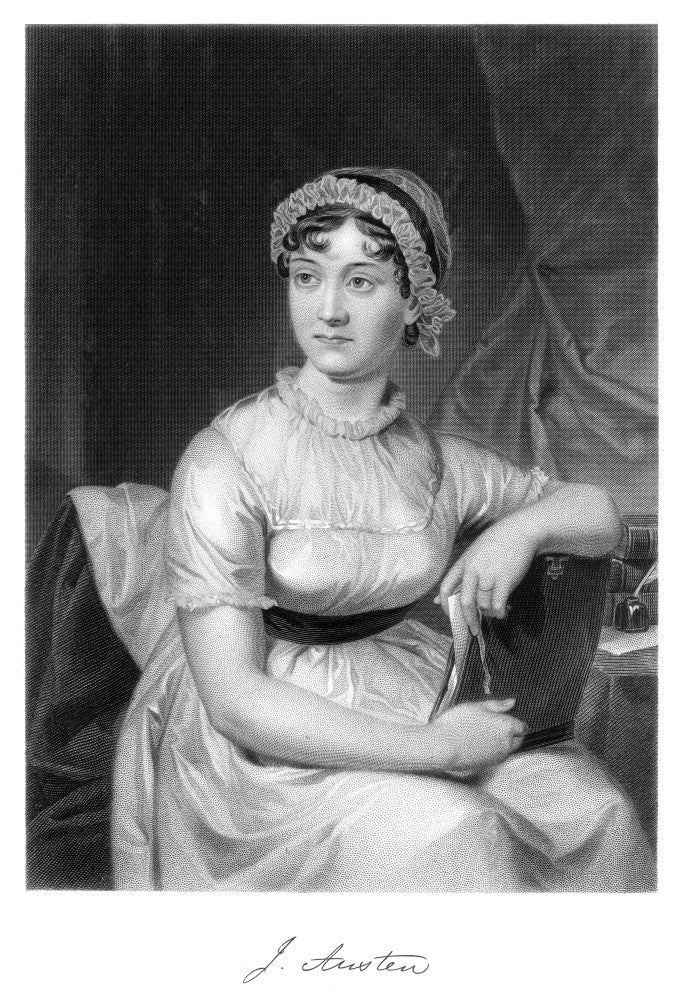Jane Austen 19th Century Steel Engraving Fine Art Print by Granger Collection