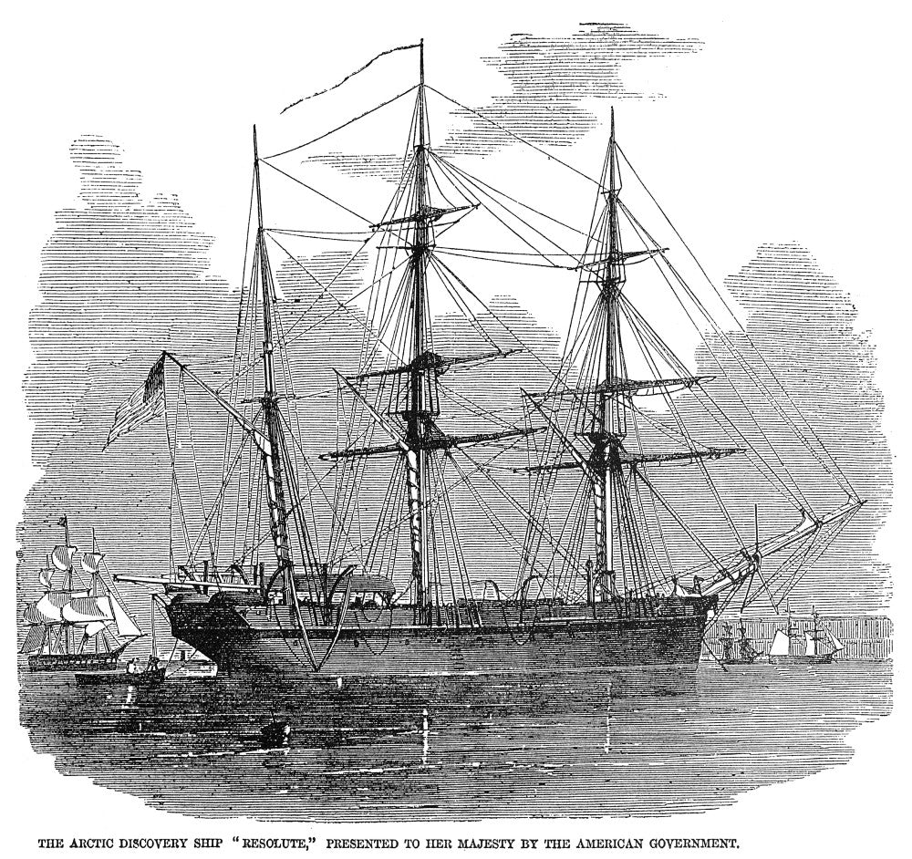 HMS Resolute Arctic Discovery Ship Fine Art Print - 1856 Engraving