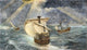 Columbus: Caravels, 1492 - Ships of Christopher Columbus Engraving