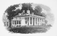 Mount Vernon Steel Engraving Fine Art Print - 19th Century