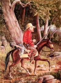 California Gold Miner Going to the Fields 1849 Fine Art Print