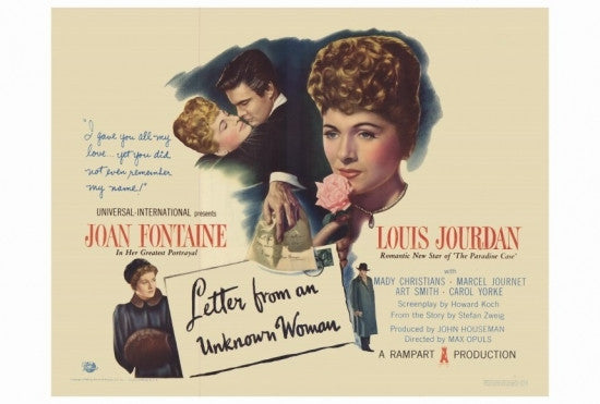 Letter from an Unknown Woman Movie Poster Print - 27x40