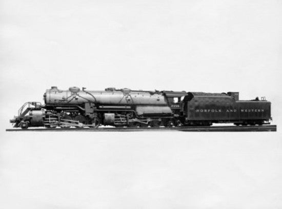 Model of a Train on a Railroad Track Fine Art Print