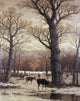 Deer Foraging in Winter 19th Century Fine Art Print - Item # VARSAL900132351