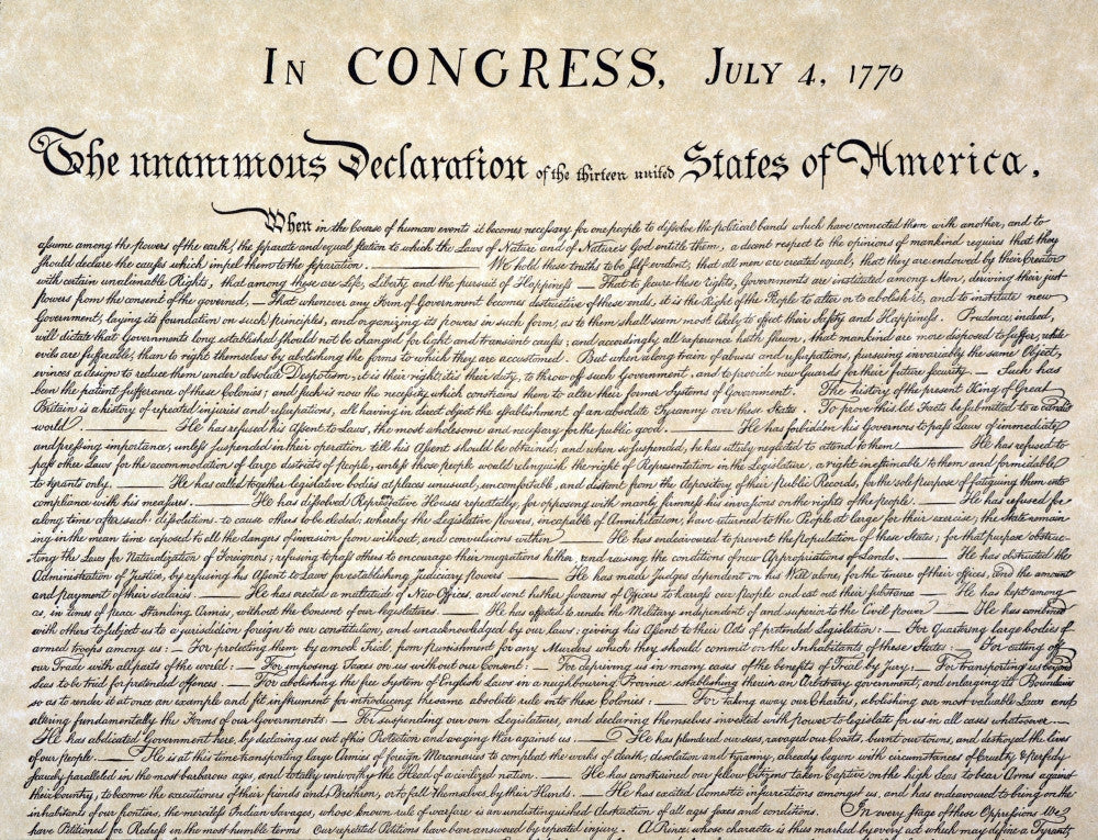 Declaration of Independence Detail Poster Print by Granger Collection