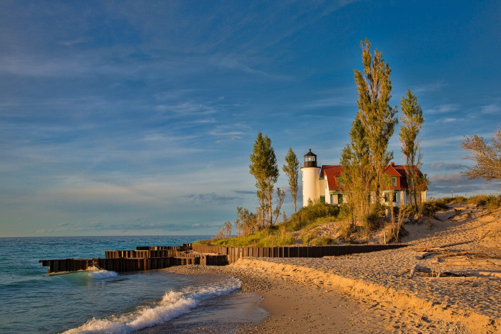 Point Betsie Lighthouse Fine Art Print - Lake Michigan Scenic View