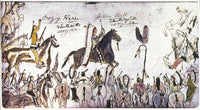 Little Bighorn 1876 Pictograph Print by Amos Bad Heart Bull